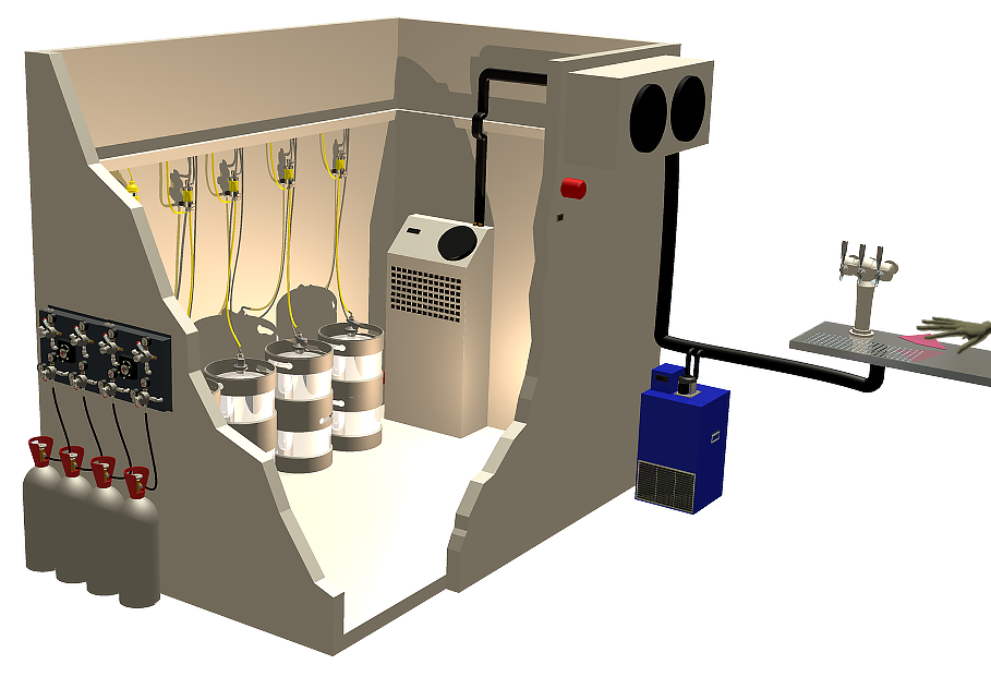 Холодильная камера для хранения и охлаждения пива